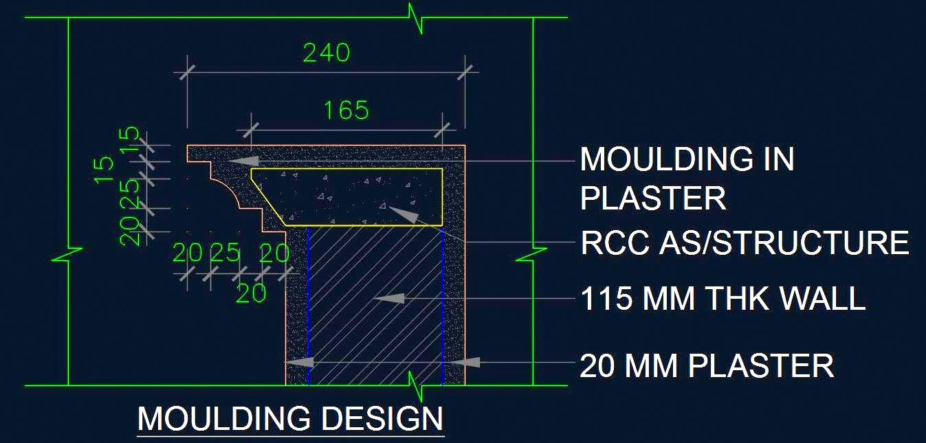 Cornice & Moulding Free CAD Block for POP Ceilings & Columns